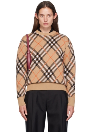 Burberry Beige Check Sweater