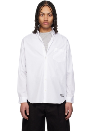 Comme des Garçons Homme White Cotton Broad Shirt