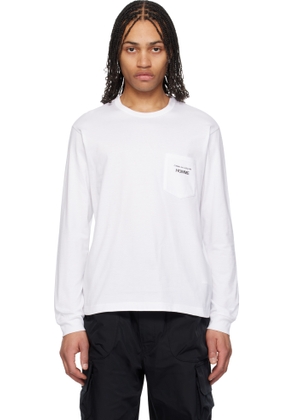 Comme des Garçons Homme White Pocket Long Sleeve T-shirt