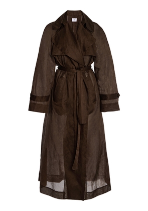 Adam Lippes - Jupiter Cotton Organdy Trench Coat - Brown - XS - Moda Operandi