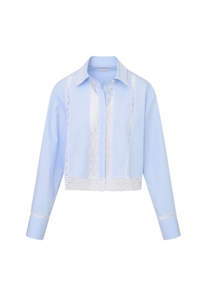LoveShackFancy - Delano Cotton Shirt - Blue - L - Moda Operandi