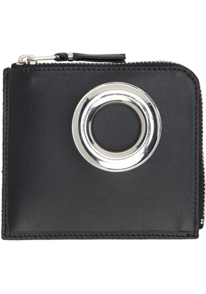 COMME des GARÇONS WALLETS Black Eyelet Line Wallet