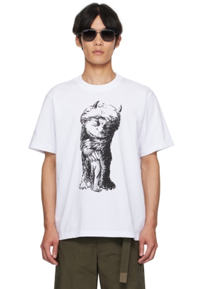 sacai White 'Where The Wild Things Are' Cotton T-shirt