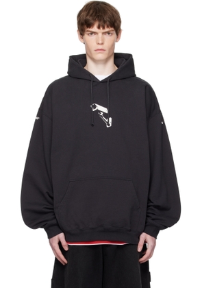 VETEMENTS Black 'CCTV' Oversized Hoodie