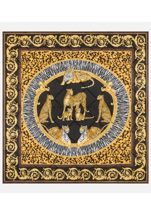 Versace Home Wild Cats cotton satin throw