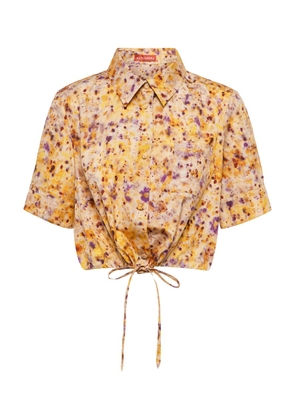Altuzarra Ben floral cotton-blend crop top