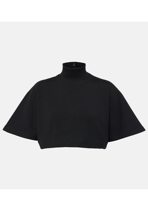 Alaia Cotton jersey crop top