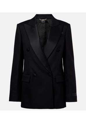 Versace Satin-trimmed wool blazer