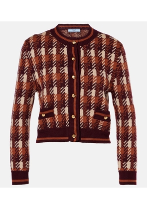 Prada Checked wool cardigan
