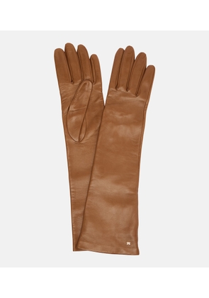 Max Mara Afidee leather gloves