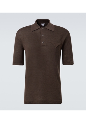 Bottega Veneta Linen and cotton polo shirt