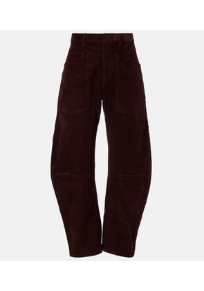 Nili Lotan Shon mid-rise barrel-leg pants