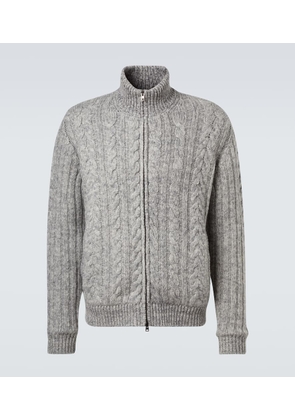 Herno Cable-knit wool jacket
