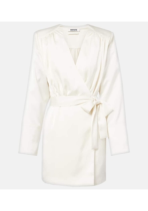 Rotate Satin wrap dress