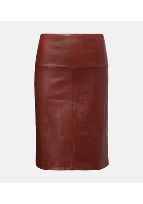 Stouls Gin leather pencil skirt