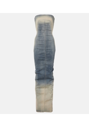 Rick Owens Denim bustier dress