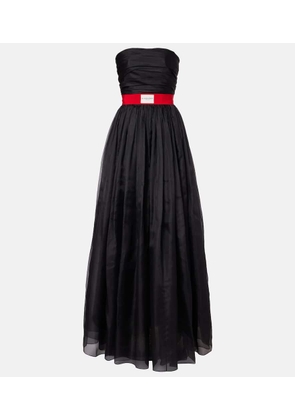 Givenchy Belted silk organza bustier gown
