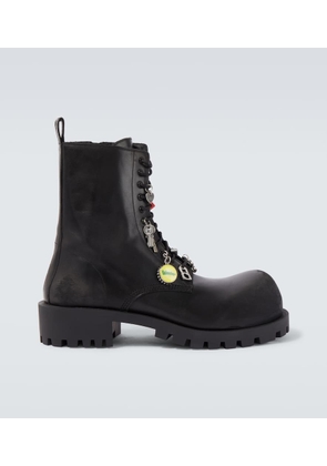 Balenciaga Hummer leather lace-up boots