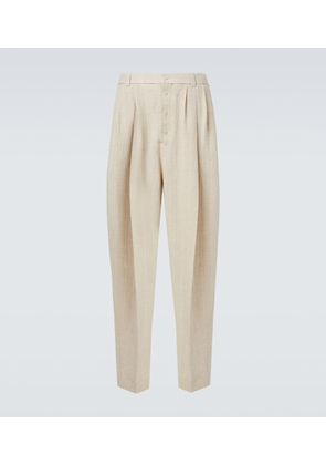 Jacquemus Fernando cotton and linen wide-leg pants