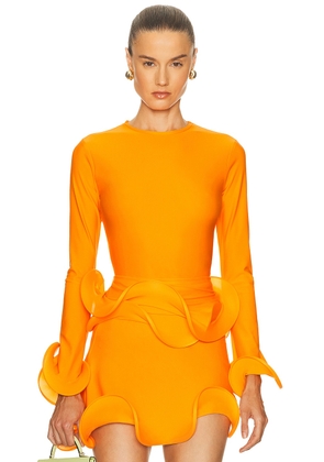 Sid Neigum for FWRD Wave Tube Top in Tangerine - Orange. Size L (also in M, S, XS).