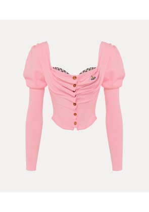 Vivienne Westwood Bea Corset Cardigan Cotton / Cashmere Pink 38 Women