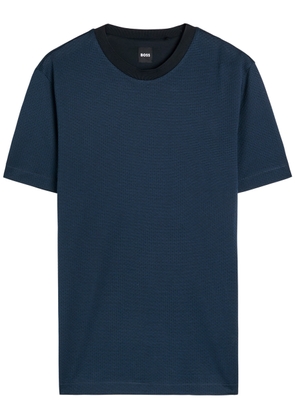Boss C-thompson 212 Patterned Fine-knit T-shirt - Navy - XL