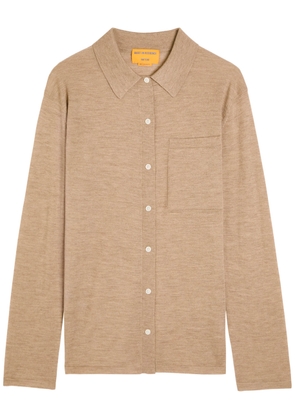 Guest In Residence Showtime Cashmere Shirt - Taupe - XS (UK6 / XS)