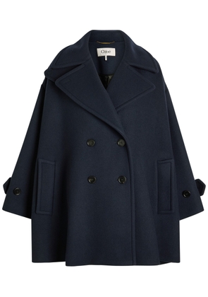 Chloe Double-breasted Wool-blend Jacket - Navy - 38 (UK10 / S)