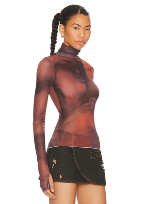 AFRM Zadie Top in Rust. Size XS. Also in M, S.