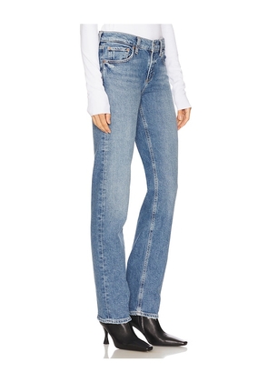 AGOLDE Low Rise Slim Jeans in Blue. Size 23. Also in 25, 26, 27, 28, 29, 33, 34.