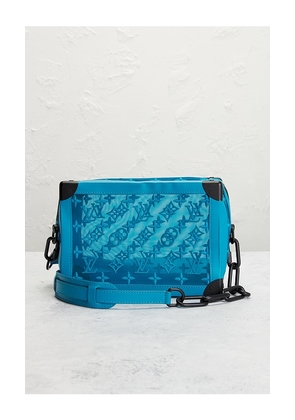 FWRD Renew Louis Vuitton Mesh Soft Trunk Shoulder Bag in Blue.