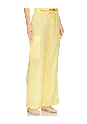 LSPACE Sundown Cargo Pant in Yellow. Size S. Also in L, M, XL, XS.