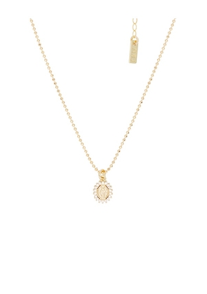 Natalie B Jewelry Count Your Blessings Necklace in Metallic Gold.