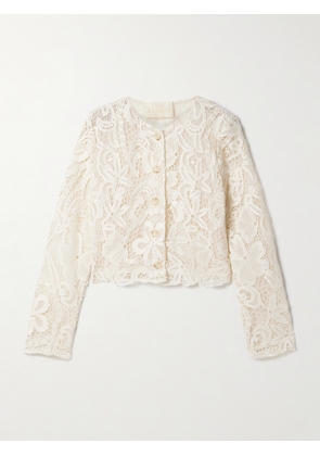 Ulla Johnson - Caris Cropped Guipure Lace Jacket - Cream - US4,US6