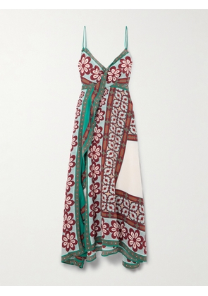 La DoubleJ - Turn Around Wrap-effect Printed Silk-voile Midi Dress - Multi - xx small,x small,small,medium,large,x large,xx large