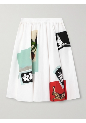 Marni - Printed Pleated Cotton-poplin Midi Skirt - Multi - IT36,IT38,IT40,IT42,IT44,IT46,IT48