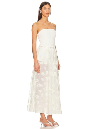 SELMACILEK Strapless Maxi Dress in Ivory. Size M. Also in S, XS.
