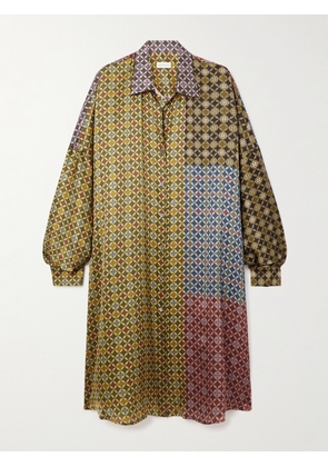 Dries Van Noten - Printed Satin Shirt Dress - Multi - x small,small,medium,large