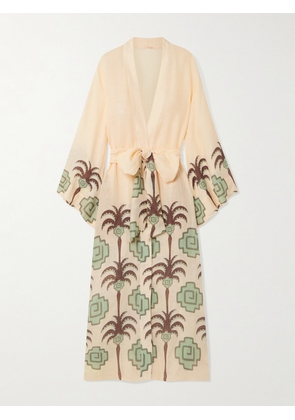 Johanna Ortiz - Boa Whisper Belted Printed Linen Coverup - Multi - x small,small,medium,large,x large