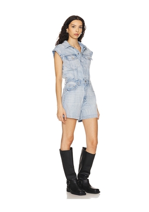 PISTOLA Lennox Romper in Denim-Light. Size M. Also in S.