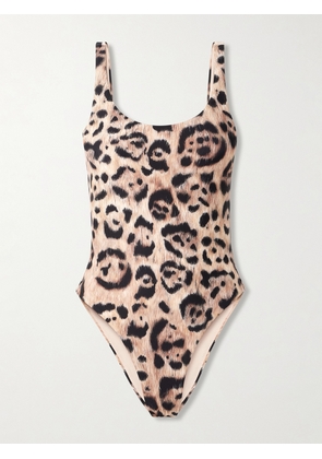Agua by Agua Bendita - Gema Leopard-print Stretch Recycled Swimsuit - Animal print - x small,small,medium,large,x large