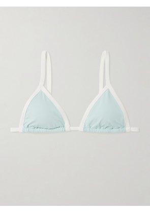 Marysia - Porto Two-tone Triangle Bikini Top - Blue - x small,small,medium,large