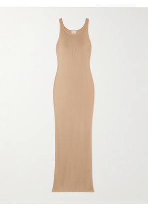 SAINT LAURENT - Ribbed-knit Maxi Dress - Neutrals - XS,S,M,L