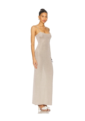 superdown Dalilah Maxi Dress in Metallic Silver. Size M. Also in L, S, XS.