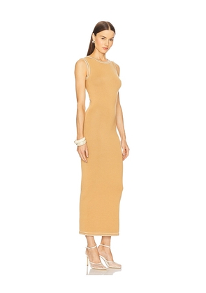 SNDYS Ellery Maxi Dress in Tan. Size M. Also in L, S, XL.