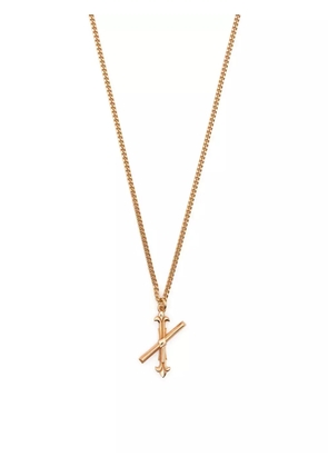 Emanuele Bicocchi X letter-pendant chain necklace - Gold