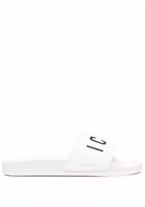 DSQUARED2 logo-print slides - White