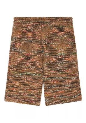 Alanui Grunge Beat knitted shorts - Brown