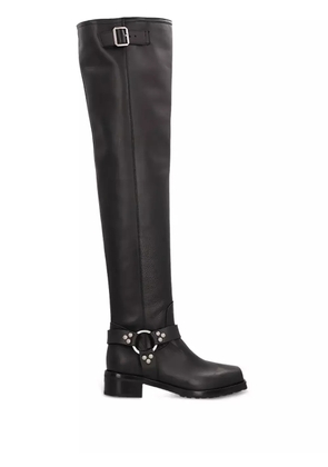 Sonora 45mm Paloma buckle-detail studded leather boots - Black