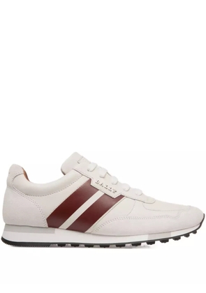 Bally leather striped low-top sneakers - White
